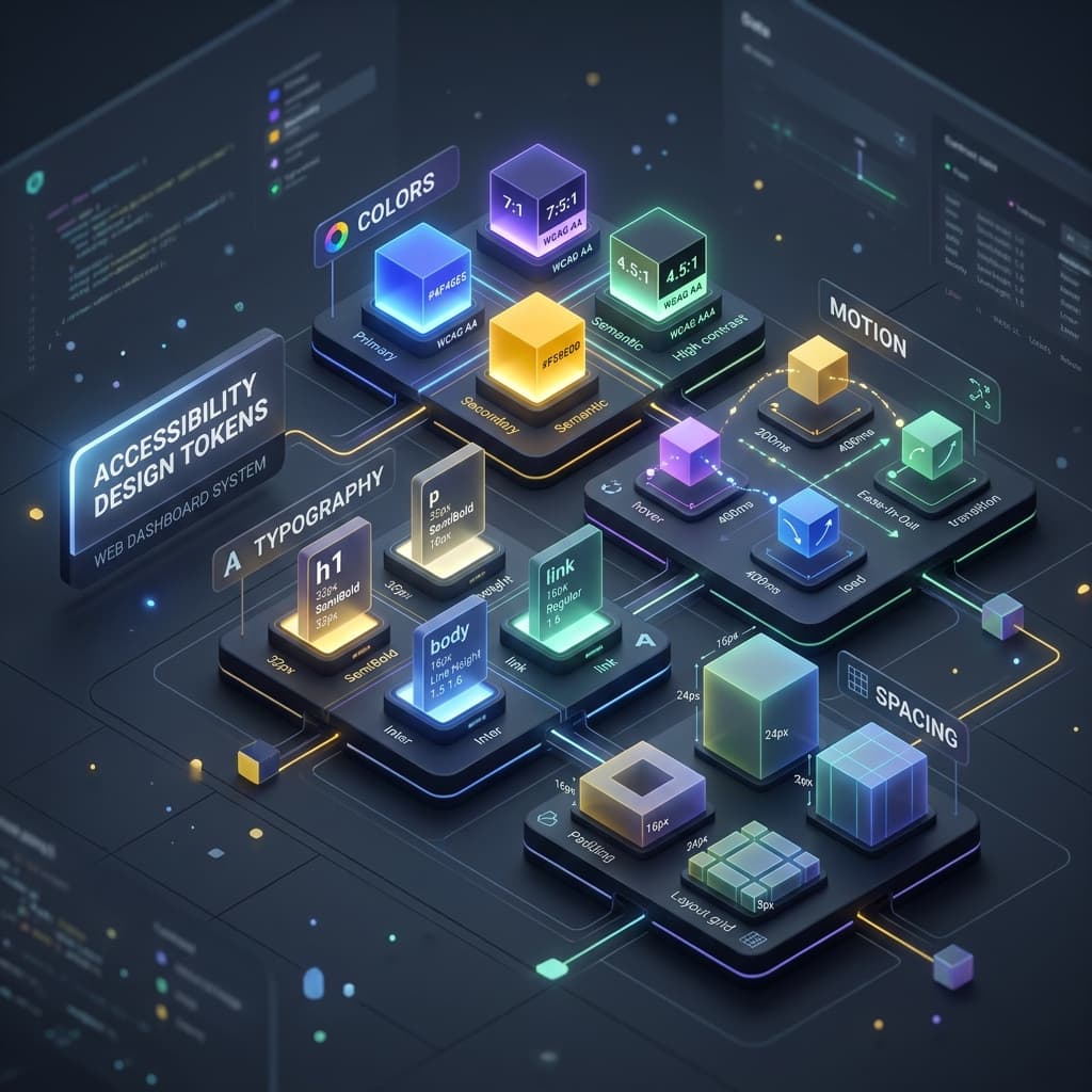Abstract digital representation of an accessibility design token system