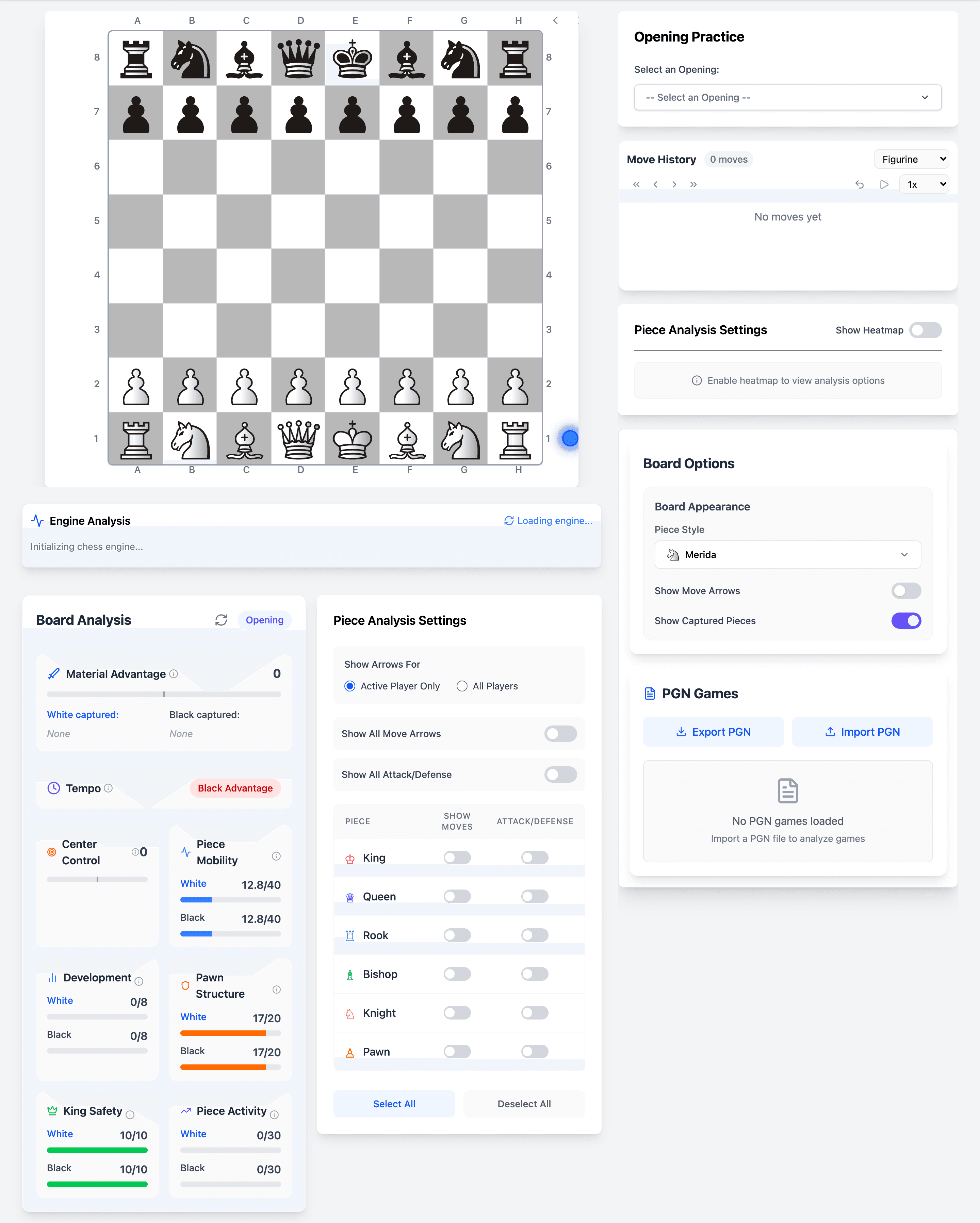 Chessyi opening practice trainer with move feedback